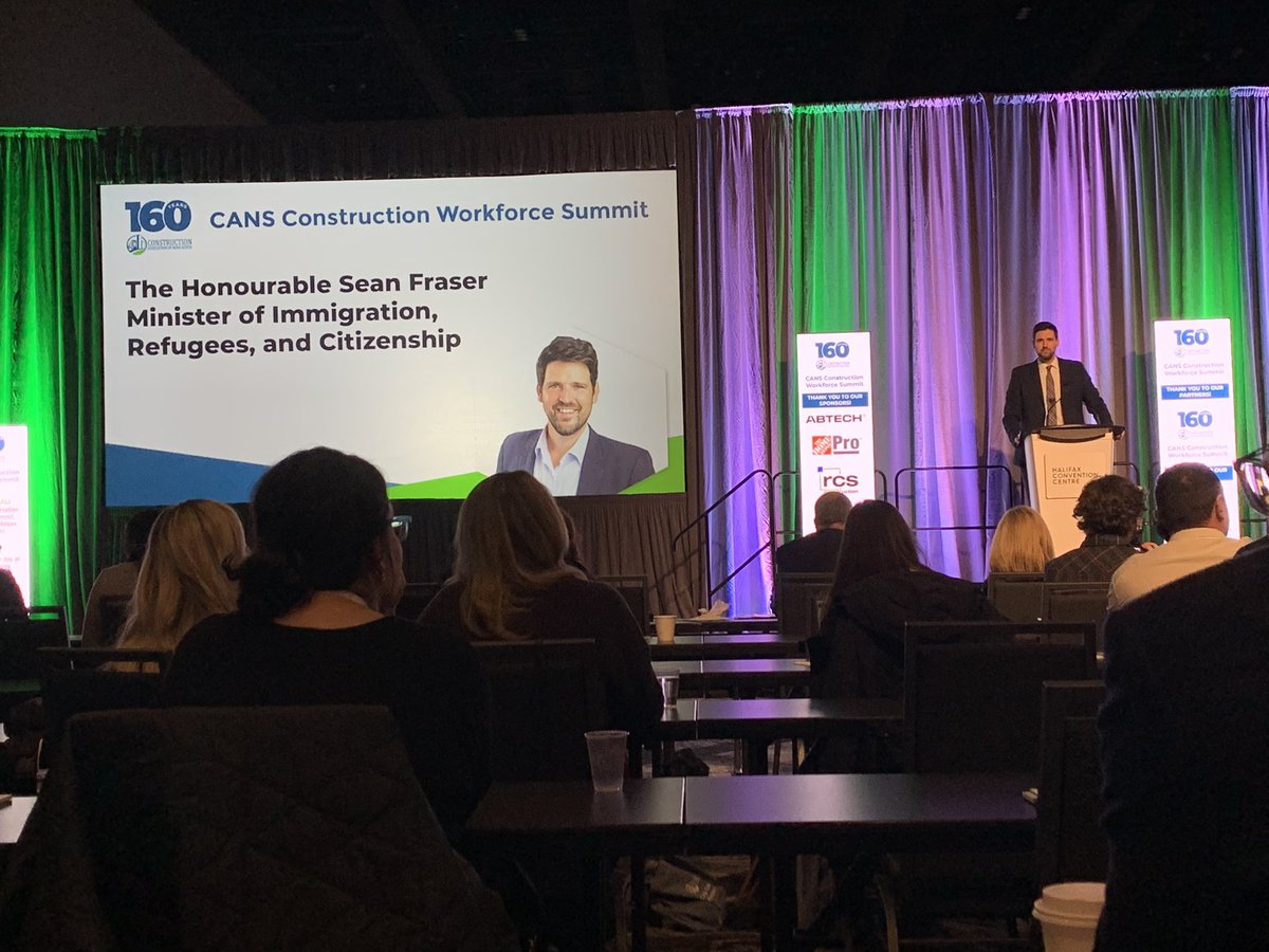 MERIT Nova Scotia (@meritns) on Twitter photo Great remarks from Minister <a href="/SeanFraserMP/">Sean Fraser</a> now with <a href="/Construction_NS/">Construction Association of Nova Scotia (CANS)</a> today:
we need to embrace immigration as a growth strategy; can we build enough housing to welcome newcomers; and immigration is not what we do, it's who we are.
#WorkforceSummit #BuildNS #Immigration Great remarks from Minister <a href="/SeanFraserMP/">Sean Fraser</a> now with <a href="/Construction_NS/">Construction Association of Nova Scotia (CANS)</a> today:
we need to embrace immigration as a growth strategy; can we build enough housing to welcome newcomers; and immigration is not what we do, it's who we are.
#WorkforceSummit #BuildNS #Immigration