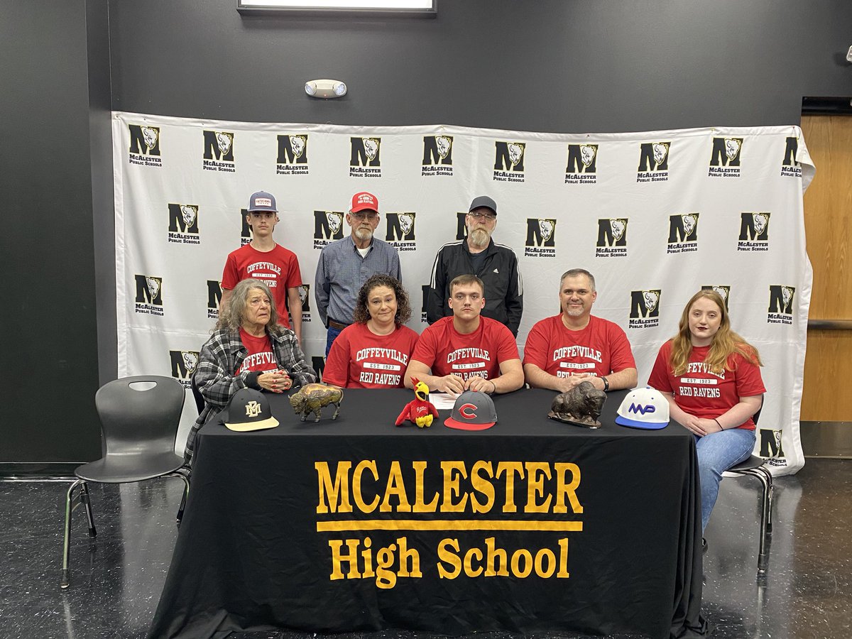 Derek Hatridge (@derekhatco10) on Twitter photo Good morning from McAlester High School, as <a href="/Buff_Baseball/">McAlester Baseball</a>’s Ethan Gillespie (<a href="/EthanGillespiee/">Ethan Gillespie</a>) has signed to play college baseball for Coffeyville College in Kansas next season. #okpreps Good morning from McAlester High School, as <a href="/Buff_Baseball/">McAlester Baseball</a>’s Ethan Gillespie (<a href="/EthanGillespiee/">Ethan Gillespie</a>) has signed to play college baseball for Coffeyville College in Kansas next season. #okpreps