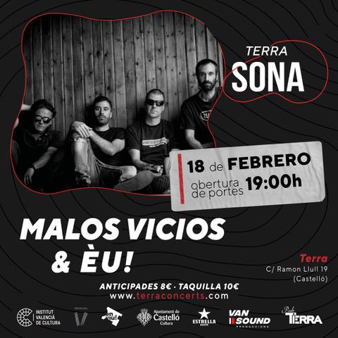 Malos_Vicios's tweet photo. ¡Nos vemos este sábado en el Pub Terra (Castellón) a partir de las 19:00 junto a @somelseu!
Entradas: https://t.co/ZlihjFzS2j
#remontada #punkrock #pubterra #castellón #conciertos #malosvicios https://t.co/ZV1IvC9zx1