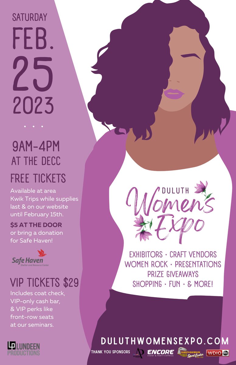 Today is the last day to download FREE tickets for the <a href="/DuluthWomenExpo/">DuluthWomenExpo</a> <a href="/decc/">Douglas ECC - 🇧🇷🇨🇱🇮🇱</a> Sat. Feb 25th.
Download right now at duluthwomensexpo.com

After today tickets will only be available at the door for $5 or a product donation to the Safe Haven Health and Hygiene Drive