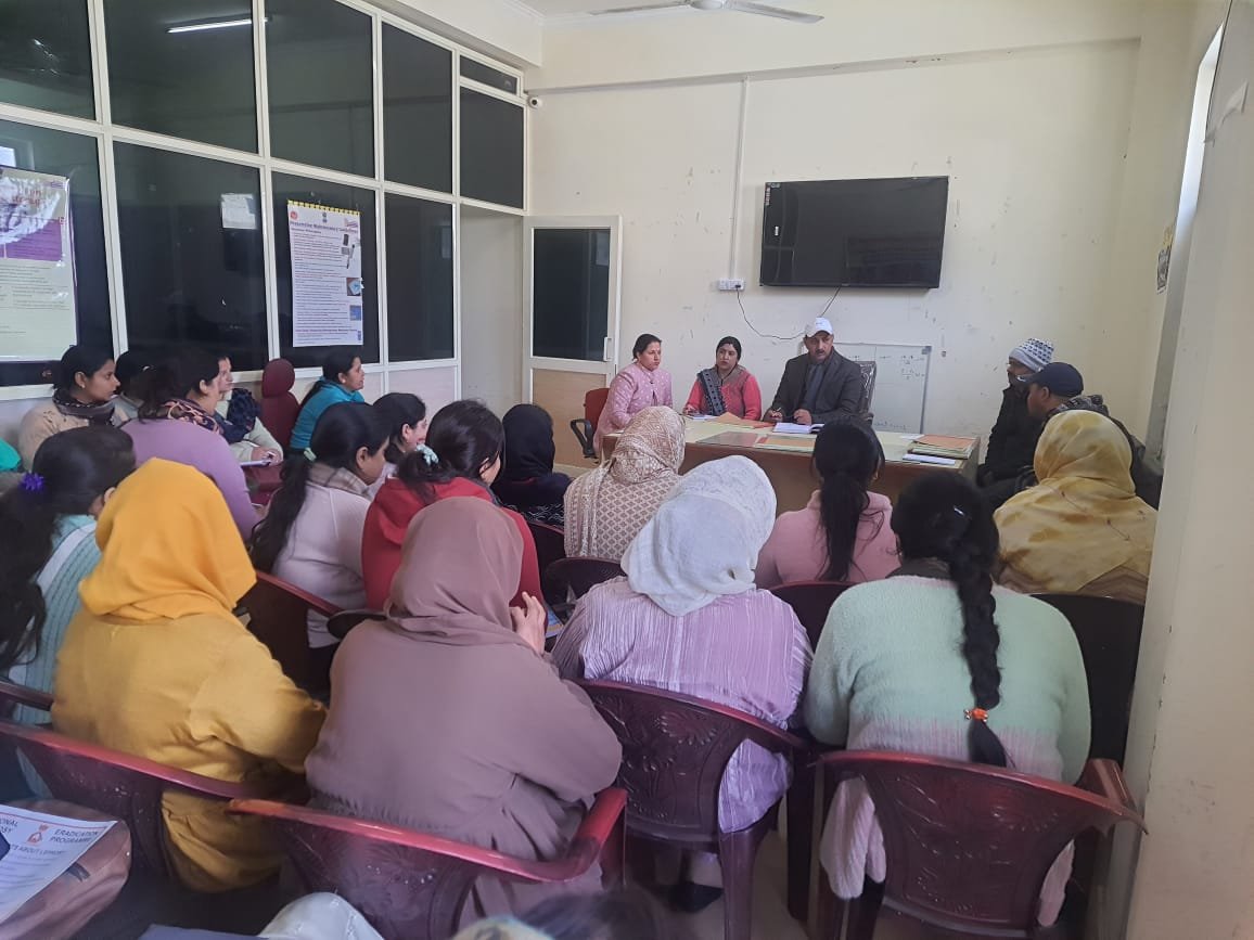 Today on 15-02-2023an orientation cum training programme was chaired by Chief Medical Officer Kishtwar, Dr. M.Y Mir in the meeting Hall of Chief Medical Officer Kishtwar to review the performance under NCD 
The meeting was attended by DPM unit of District Kishtwar, MLHPs, FMPHWs