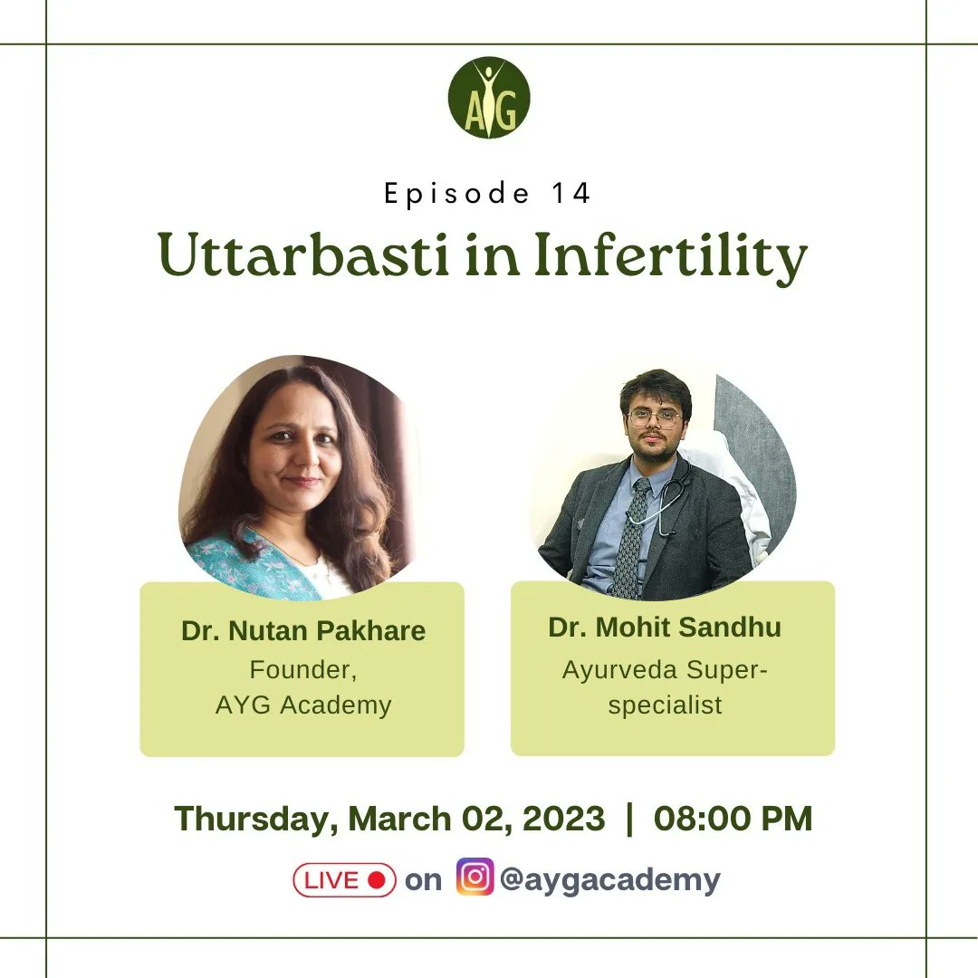 dr_sandhu2's tweet photo. UPCOMING.......💥
✔️Skincare during pregnancy.(23feb/2023)
✔️Utarbasti in Infertility(02march/2023)
With @drnutanpakhare @aygacademy
Thanku Dr. Nutan ji for the beautiful Invitation
#ayurveda
#skincare
#pregnancy #trending #bamsstudents #bamsdoctors #yoga #garbhsanskar https://t.co/Nff4YHemVF