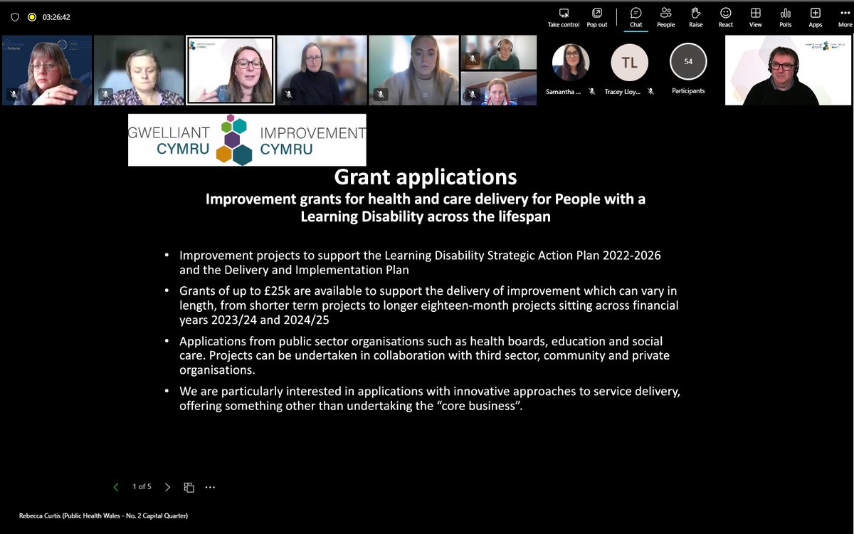 #CYPCoP <a href="/Rebeccacurt101/">Rebecca Curtis</a> launching the #LearningDisability Improvement Grants to public services to deliver change that improve lives. <a href="/ImprovementCym/">Improvement Cymru</a>