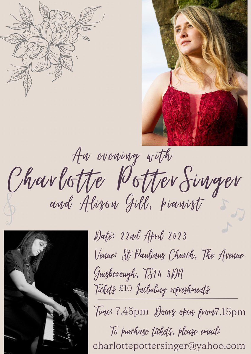 Really looking forward to this concert back in my home town! 🎶 #concert #classicalsinger 

@RCAmbassadors @RedcarCleveland @LJS_MusicDept @AllyP1967