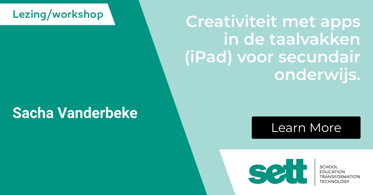 Binnen 2 weken, op woensdag 1 maart, mag ik een workshop verzorgen op de #SETT beurs in Gent (namiddag). Wie er wil bij zijn, kan nog inschrijven, er is nog plaats. Bedankt voor deze mooie kans, Hans <a href="/dj4am/">Hans De Four - Bsky: @hansdefour.be</a> !