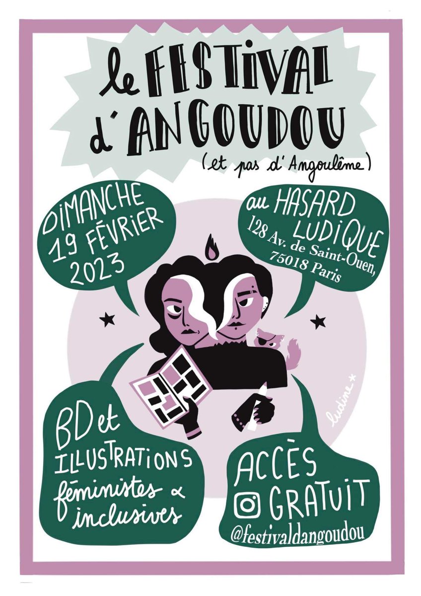 #festivaldangoudou #hasardludique #paris18 @le18edumois @lestalentsdu18 @bdangouleme @NEGWEE_ @arnaud_gallais @TyphaineD_ #19fevrier #feministas #feministe #Paris #bd @Fnac #festival