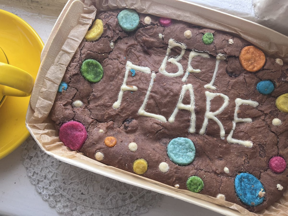 the @BFIFlare programme just dropped (tickets on sale 24 Feb) & what better way to announce it than in cake form - thanks @konditorcakes!! more info: whatson.bfi.org.uk/flare/Online/d…