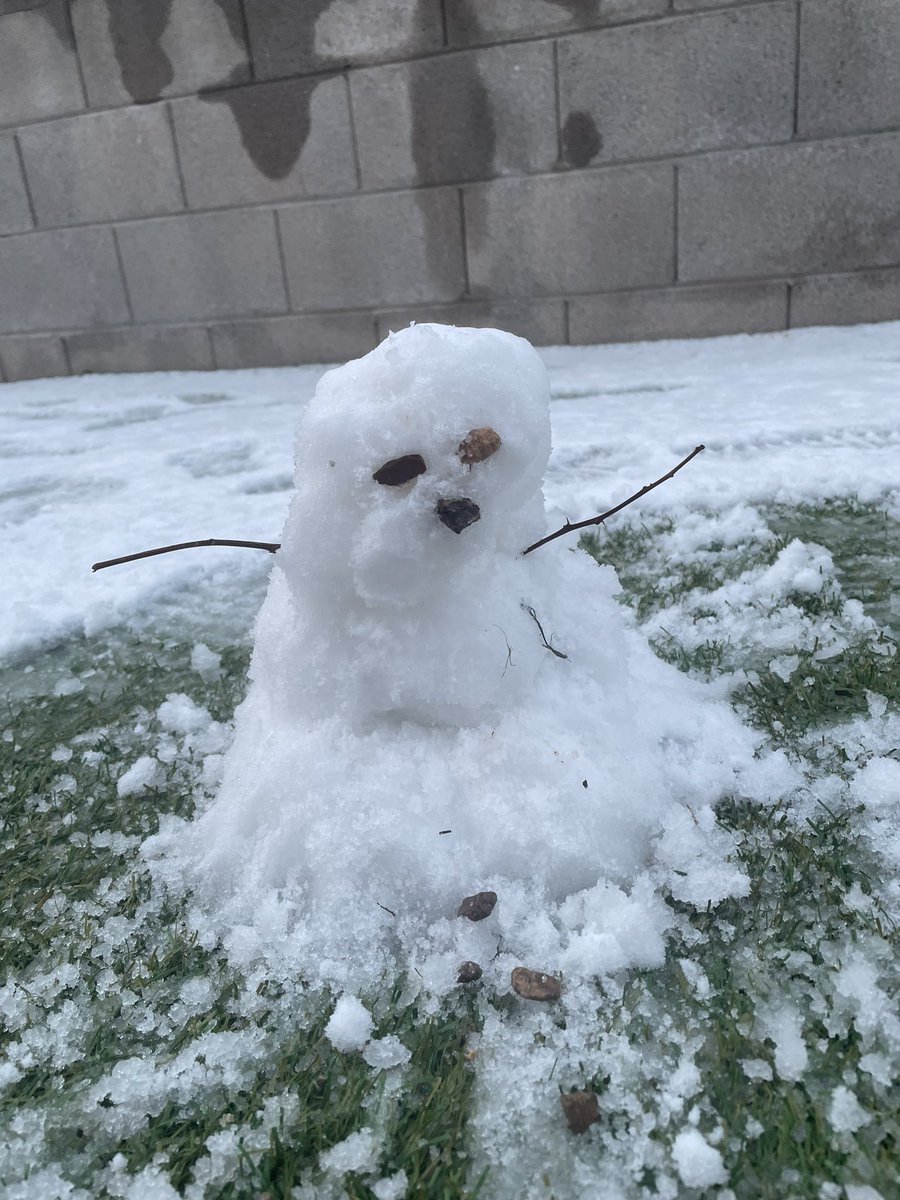 Radioleslie's tweet photo. Tucson, AZ on Feb. 15th at 7am!! Do you want to build a snowman?! #Tucson #snowintucson #snowman https://t.co/0F16gnPWa8