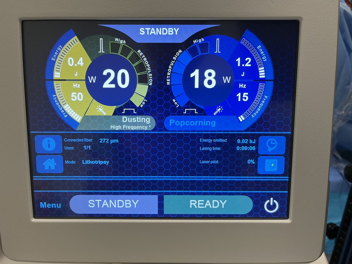 ferasjaafari's tweet photo. Really impressed! Trialled Cyber Ho 150 for a 2 cm renal pelvis stone .. dusted fully in 20 mins .. my coffee ☕️ remained warm by the end of the case!! @cookuro #versatility #kidneyStones 

A few more systems to trial in the next few weeks!! https://t.co/ujeNPLNYir