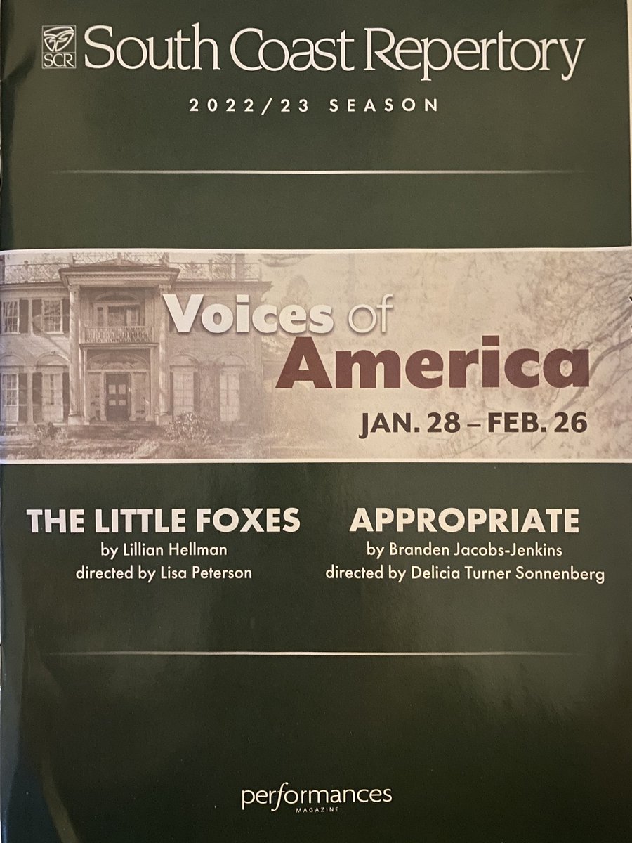 Thoroughly enjoyed The Little Foxes <a href="/SouthCoastRep/">South Coast Repertory</a> last night! Grateful for the Theatre Access program and the opportunity to take a group of students with me to see professional live theater!
