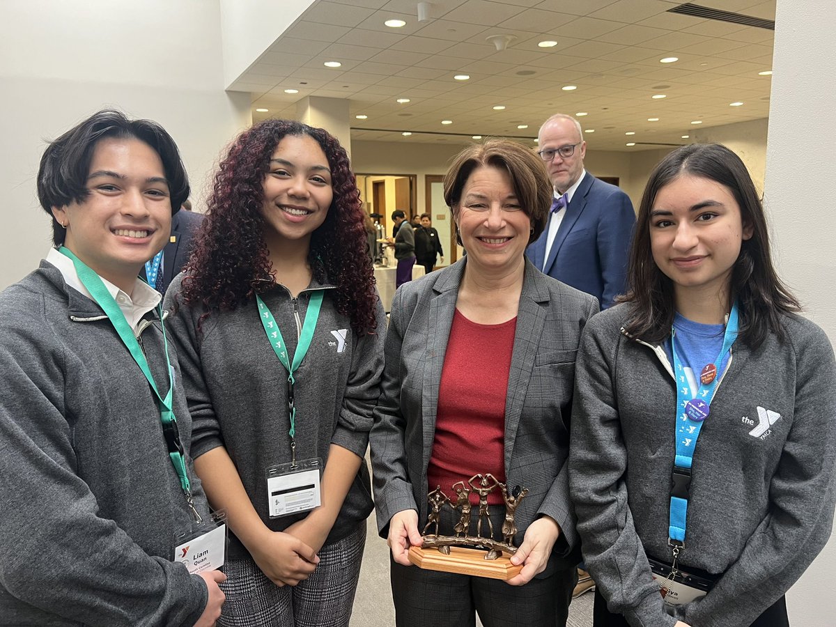DiyaBardwell's tweet photo. Thank you Senator @amyklobuchar and Senator Angus King for speaking to us this morning! We had a wonderful time hearing your Y stories and learning about your work to advance our legislative priorities! https://t.co/n1U8VDcGiP