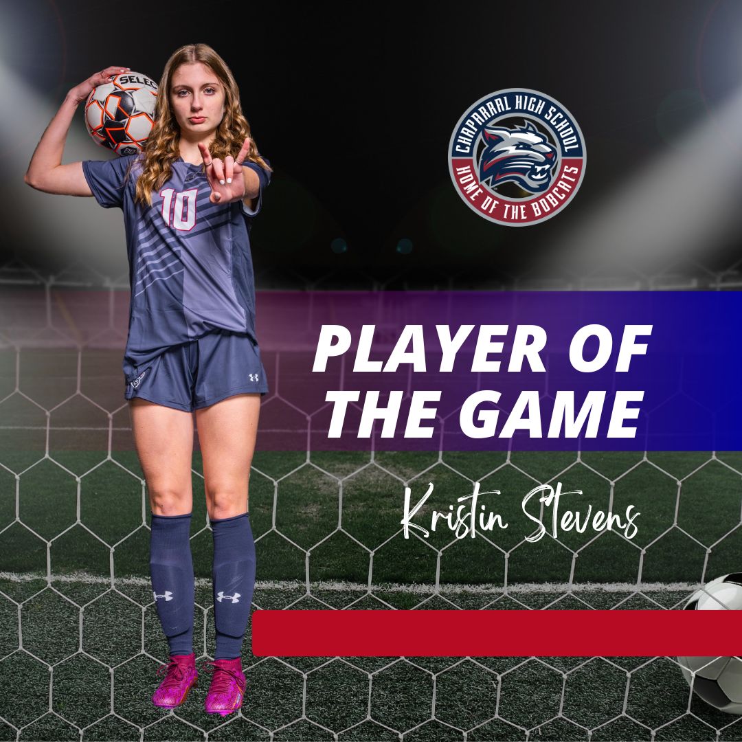 Last nights Lady Bobcat Player of The Game in the 2-0 win over Killeen High is Junior Kristin Stevens!