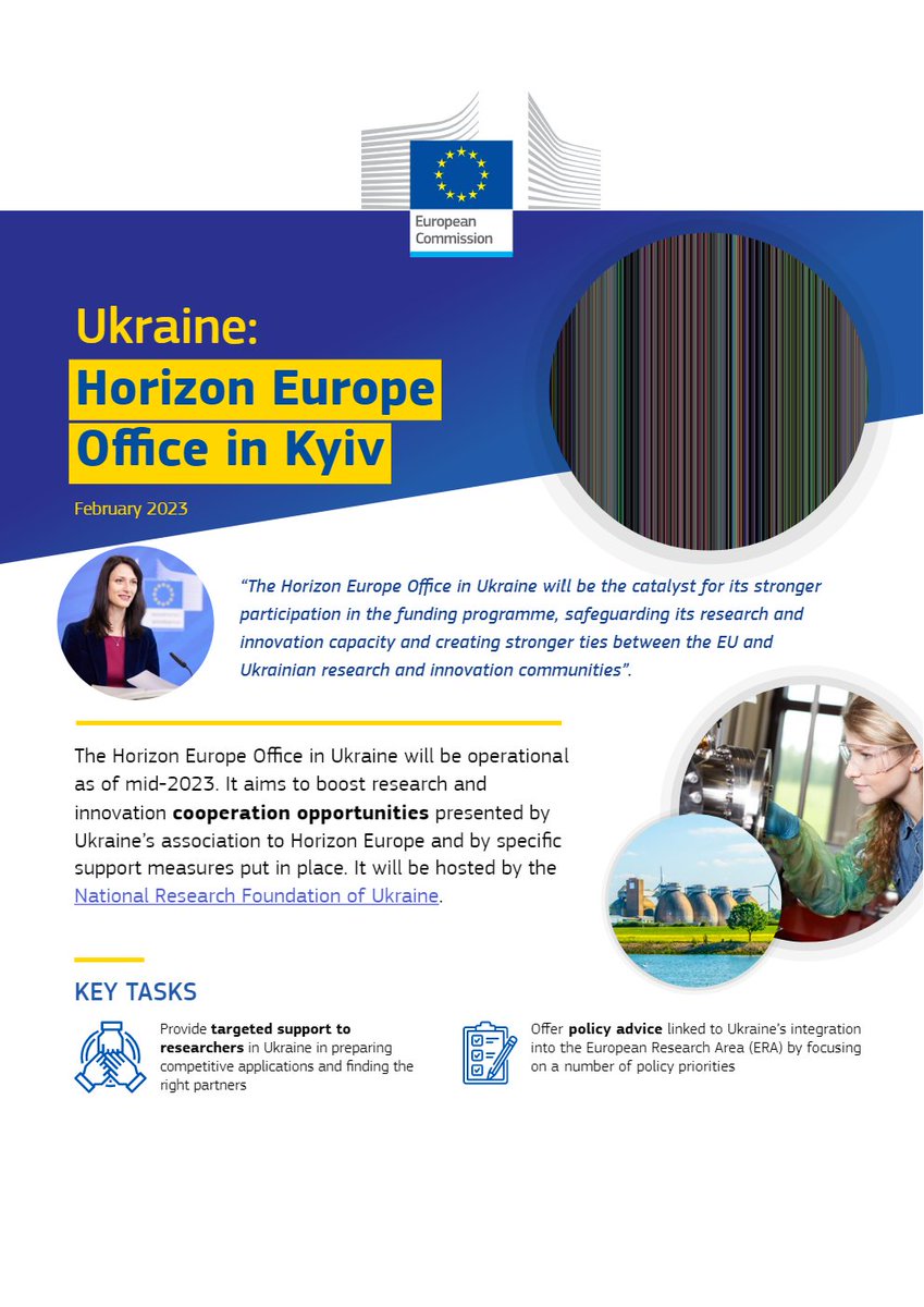 Eurada_RDAs's tweet photo. 📰 🇪🇺🇺🇦 NEW #HorizonEurope programme office is expected to open its doors in Kyiv in mid-2023

The office will support its participation in the #HorizonProgramme, safeguarding the country’s R+D capacity and creating stronger ties between the EU and Ukrainian R+D communities. https://t.co/BruNWXCBxv
