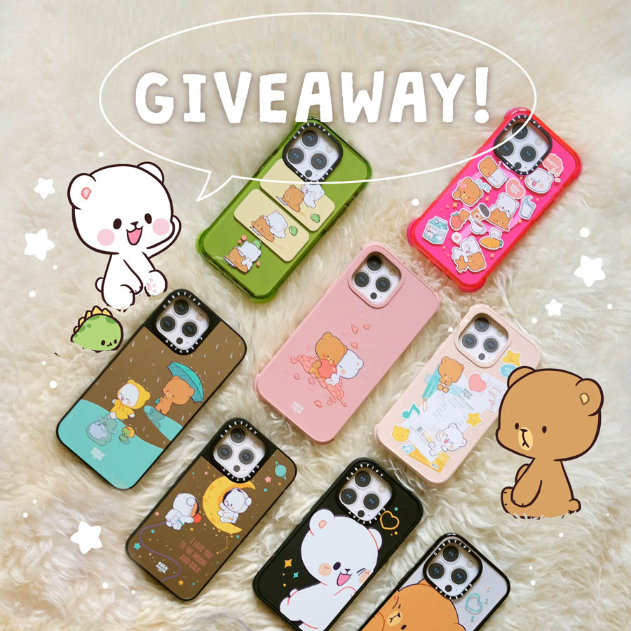 milkmochabear's tweet photo. [GIVEAWAY TIME]

We want to give away Apple/Samsung/Google Pixel CASETiFY phone case of your choice! 🎉
How to :
1. Like &amp; RT this tweet
2. Follow @milkmochabear
3. QT this tweet &amp; mention two of your loved ones 💕

2 WINNERS will be selected on Wednesday, February 22nd~! 💖 https://t.co/JfDwi3tBzM
