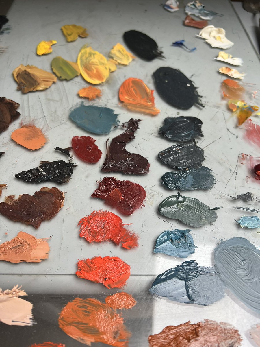 The painting                   The palette