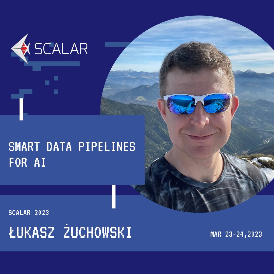 Welcome <a href="/Zuchos/">Lukasz  Zuchowski</a>  as the next #Scalarconf speaker! 🚀

Come discover how to use FreeMonad to build data pipelines for AI.

Grab your ticket 👉sml.io/tickets

#scala #functionalprogramming #conference2023 #itconference #ai