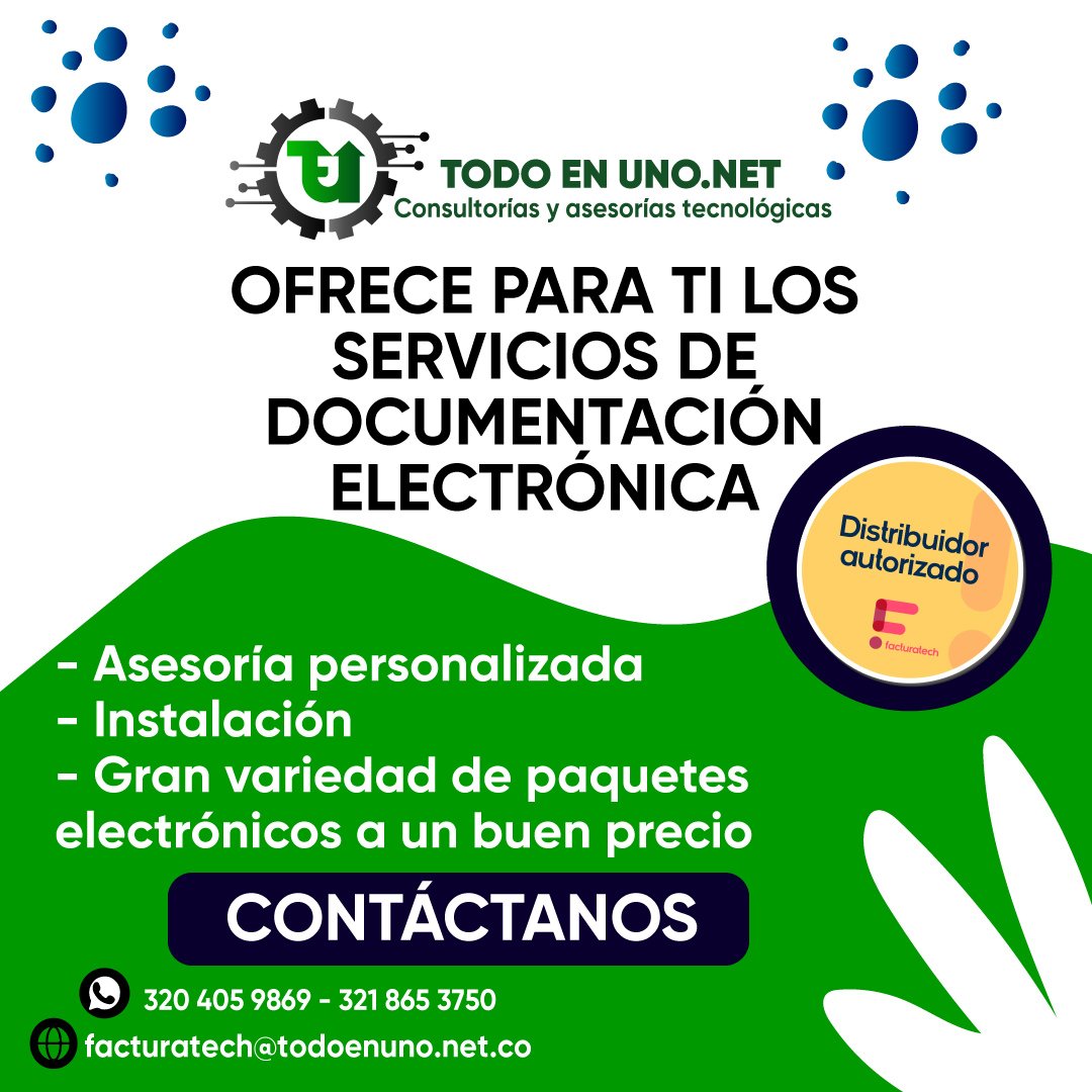 micontabilidad's tweet image. Contáctanos para asesorarte, recuerda que la implementación de la documentación electrónica ya es una obligación para las empresas.

#facturatech #nominaelectronica #documentoelectronico #dian #micontabilidadcom #todoenunonet