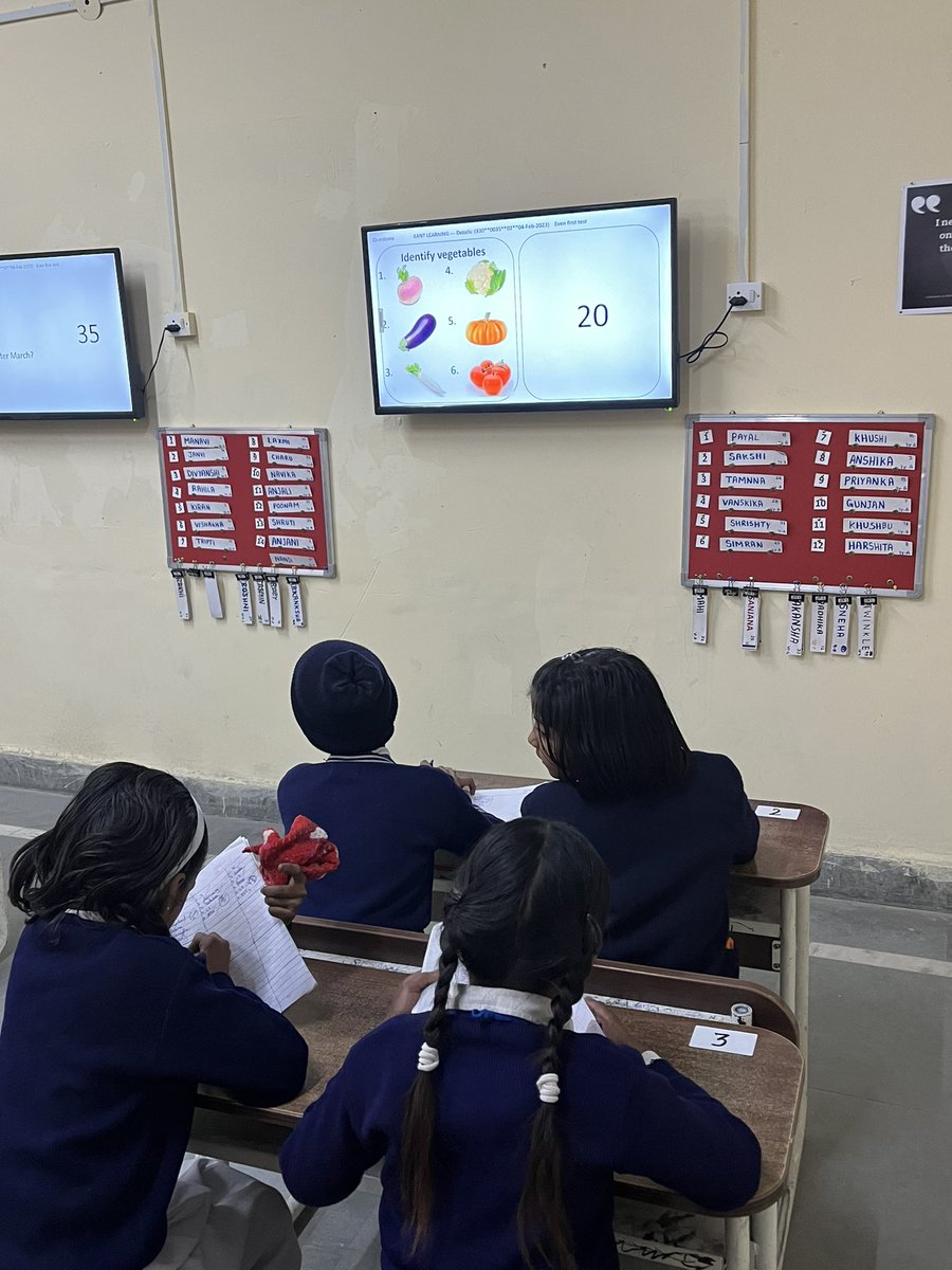 shail2018's tweet photo. Children love this test
They answer the questions flashed on screen, check each other’s copy & move front, to the next row to answer new questions
Quite a fun for primary kids at Delhi Govt school in Tughlakabad
Teachers get to track progress of each child effortlessly https://t.co/j8upeuxl8Q
