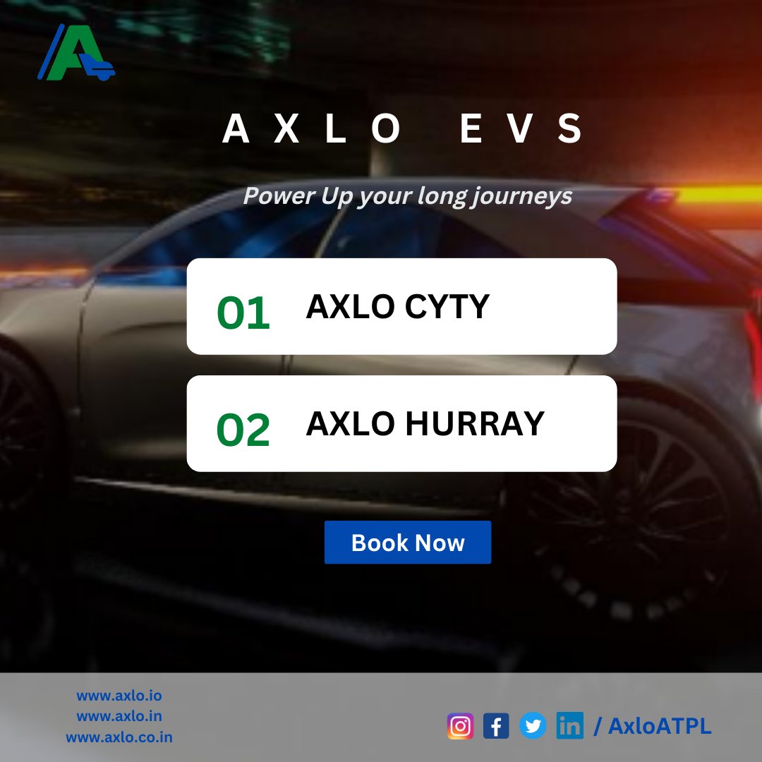 AxloATPL's tweet photo. The right vehicle for short and long travel. Get a car at the cost of a bike.

Check out to know more: https://t.co/cLDUxaACad

#sustainability #ecofriendly #cars #carservice #evs #thefuture #electricvehicle #booknow https://t.co/QpaLRTJOfi