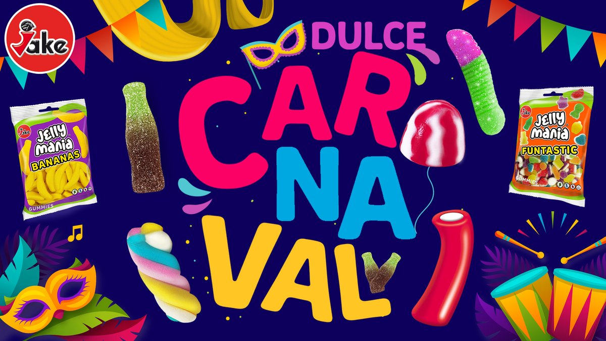 ¡Ya está aquí Carnaval! Sea de lo que sea que os disfracéis no os olvidéis de disfrutar de las deliciosas bolsitas Jelly Mania. ¡Así si que tendréis la diversión asegurada! #carnaval2023 #carnaval #jake #dulcecarnaval #golosinas #jellymania #diversion