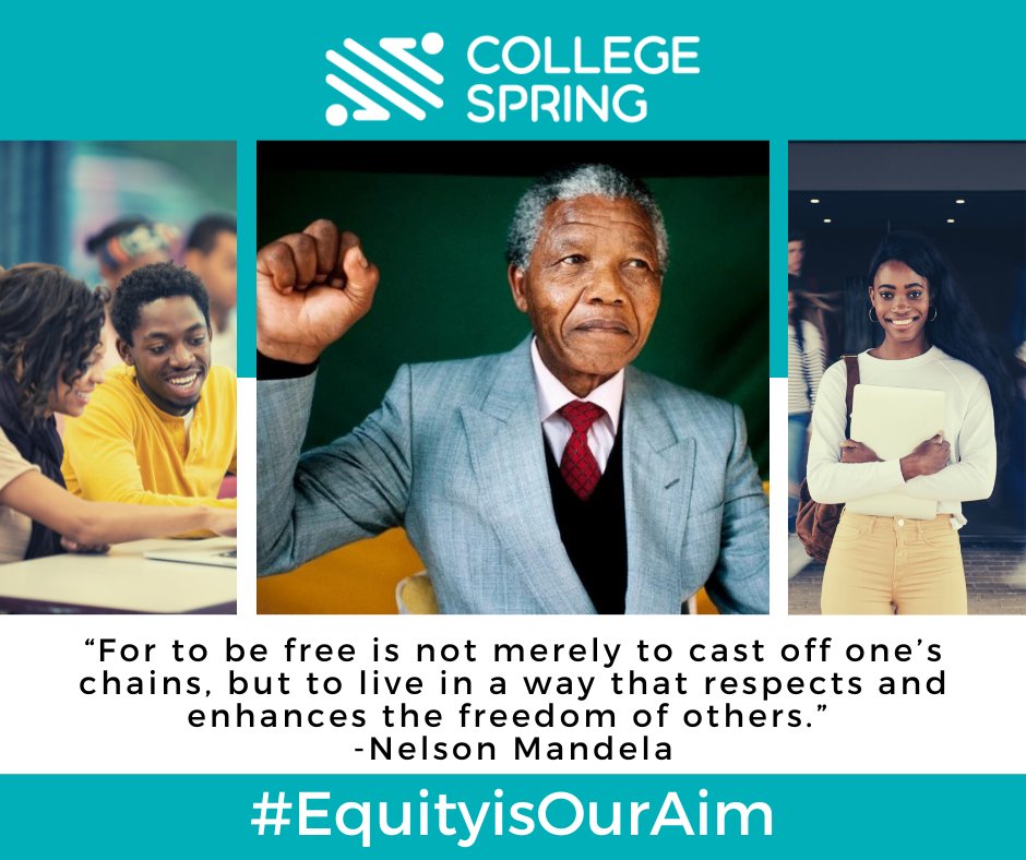 At CollegeSpring #EquityisOurAim. We believe that ALL students have a right to an academic foundation that unlocks real-time opportunities. #BlackHistoryMonth