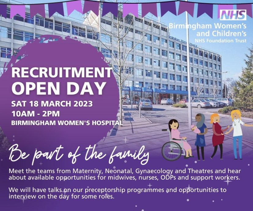 CALLING ALL STUDENTS DUE TO QUALIFY IN 2023 - and those looking for an exciting next step in their careers 🌈 join us for our recruitment open day 18/03/23 #midwife #nurse #odp #supportworker @BWC_NHS @BWH_NHS