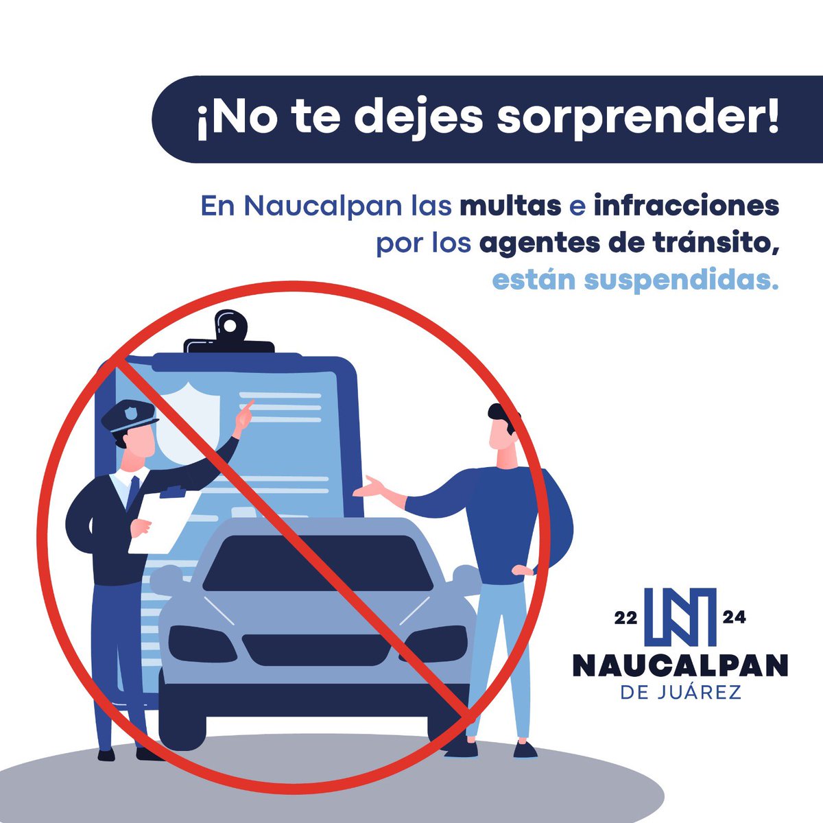 AutosSatelite's tweet photo. En Naucalpan las multas e infracciones por los agentes de tránsito están suspendidas.

¡No te dejes sorprender!

Via @GobNau https://t.co/GD0j2imRCu