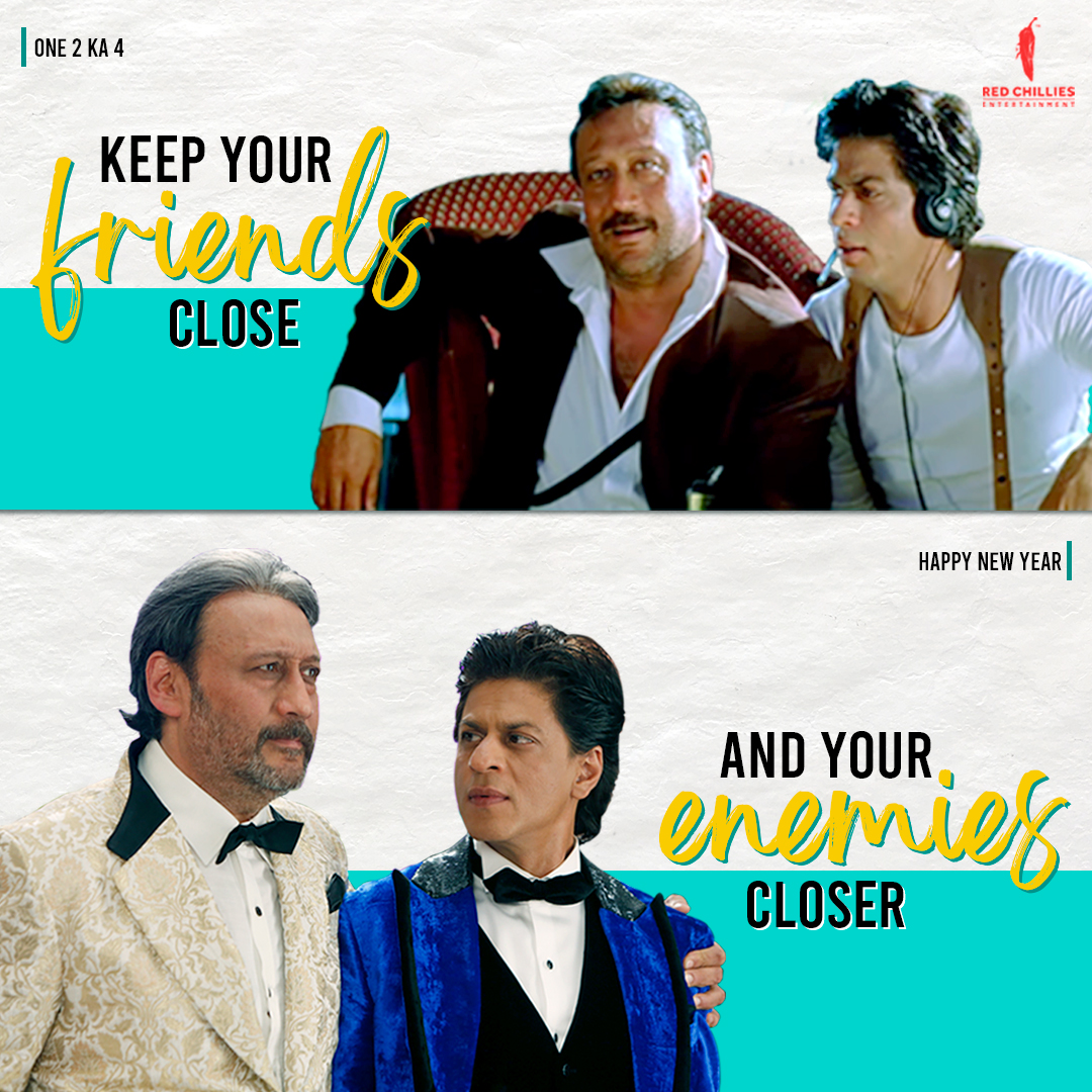 Dosti aur Dushmani, two sides of the same coin! 🪙

#SRK #ShahRukhKhan #JackieShroff #One2Ka4 #HappyNewYear #RedChilliesEntertainment #Friends #Enemies #BollywoodFilm #HindiFilm #Movies