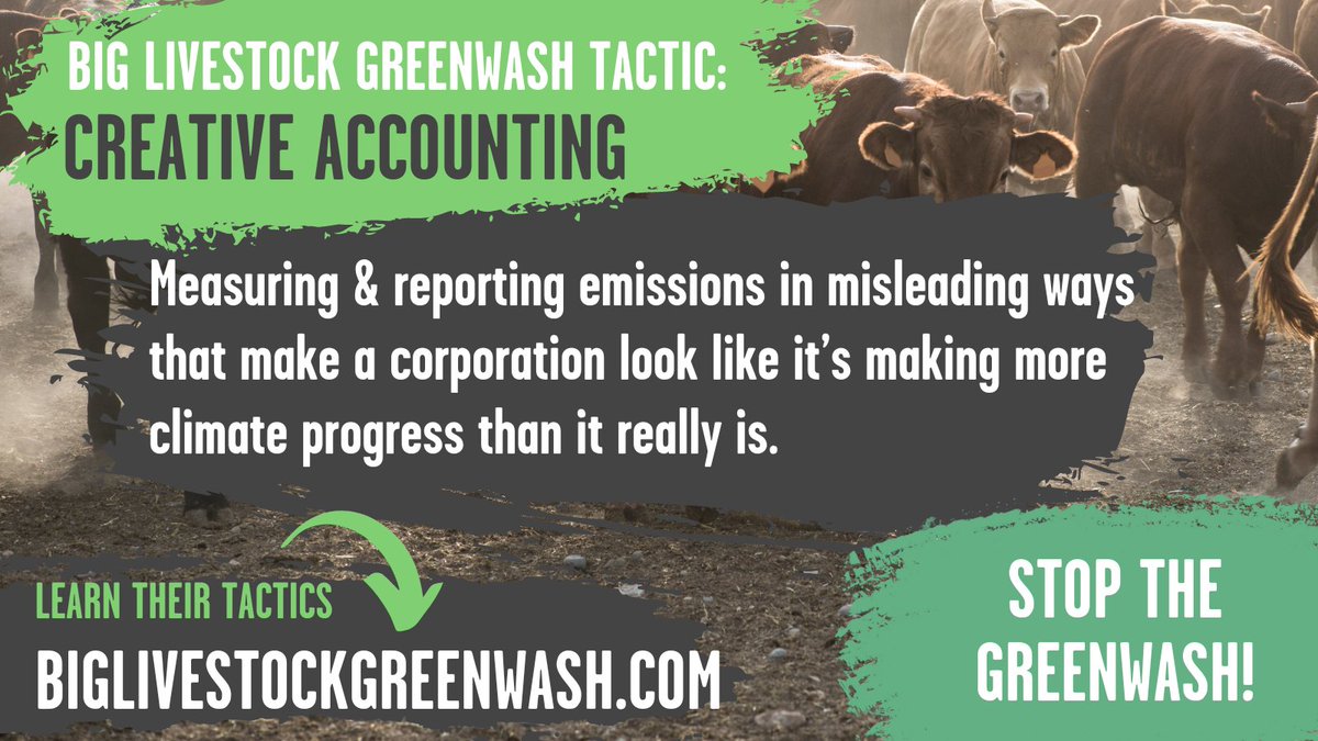 📢 Launching today with @feedbackorg and <a href="/DeSmog/">DeSmog</a> : our new website uncovers the greenwashing tricks and tactics used by the meat &amp; dairy industry to escape scrutiny for their massive climate &amp; environmental impacts. Learn more at Biglivestockgreenwash.com