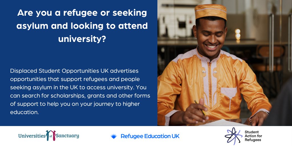 Displaced Student Opportunities UK is live now! More than 70 opportunities are available on the portal - from preparation for #university to PhD scholarships. You are a click away from finding the right opportunity for you! For more information, visit👉 displacedstudent.org.uk