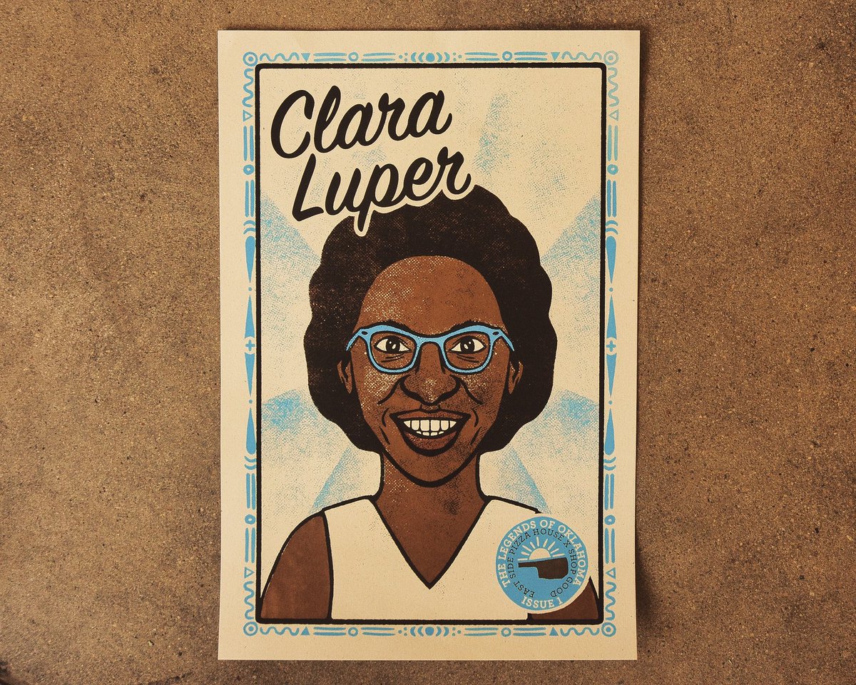 To celebrate Black History Eastside Pizza House has a  limited Clara Luper poster collaboration with SHOP GOOD; pick one up today at our anniversary party!