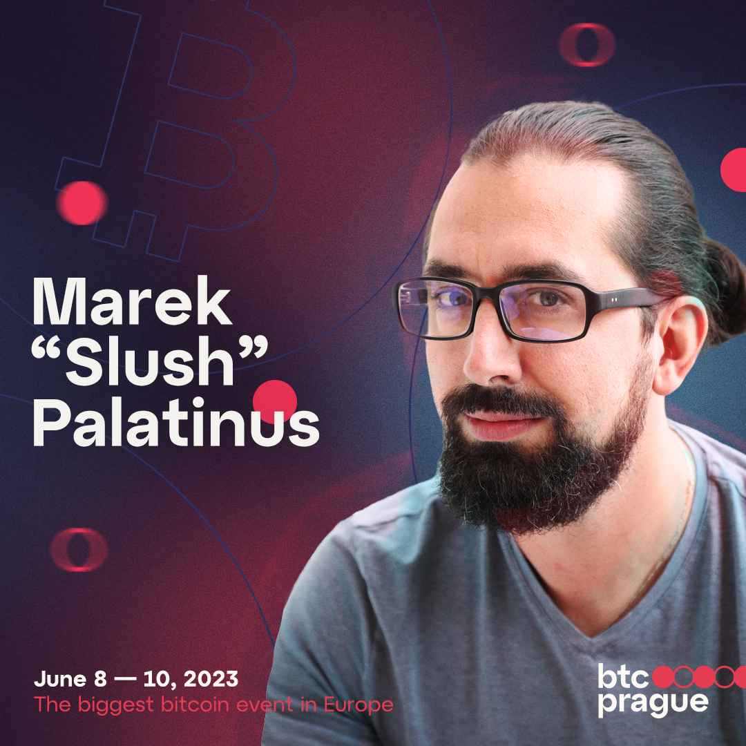 [SPEAKER ANNOUNCEMENT]

Marek SLUSH Palatinus is #bitcoin OG with his skin in the game since almost the beginning.

<a href="/slush/">slush</a> is co-founder of @Satoshilabs - holding of <a href="/Trezor/">Trezor</a>, @Vexl, @TropicSquare &amp; <a href="/invity_io/">Invity.io</a> 

He doesn't speak in public often. Don't miss him at #BTCPrague!