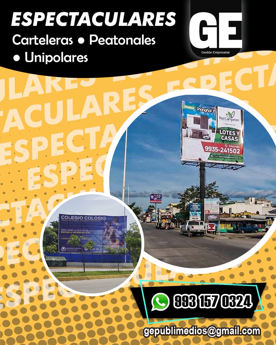 🎯  𝑨𝑵𝑼𝑵𝑪𝑰𝑶𝑺 𝑬𝑺𝑷𝑬𝑪𝑻𝑨𝑪𝑼𝑳𝑨𝑹𝑬𝑺 en las mejores zonas de Villahermosa, Tabasco y municipios 

📣📣 Informes y cotizaciones ⤵️⤵️
 📲(9931)570324