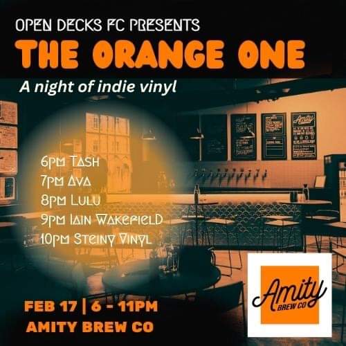 Indie folks I'll be playing some tunes  <a href="/AmityBrewCo/">Amity Brew Co</a> this Friday with <a href="/OpenDecksFC/">Open Decks FC 😎🤩🎧🧡</a> join us Farsley folks! #90sIndie #vinyl