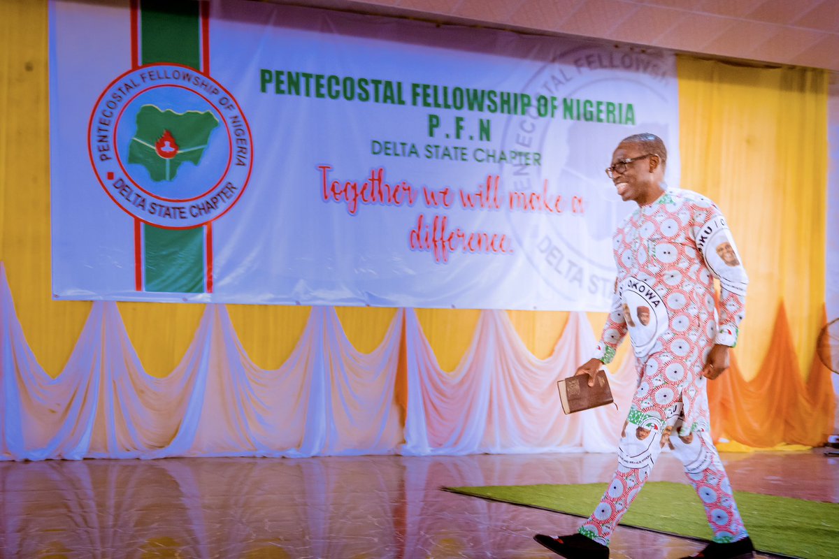 IAOkowa's tweet photo. After this morning’s campaign in Bomadi LGA, we made a stop at the Delta State Headquarters of the Pentecostal Fellowship of Nigeria in Agbarho, Ughelli North LGA. https://t.co/QnxFkrfOfY