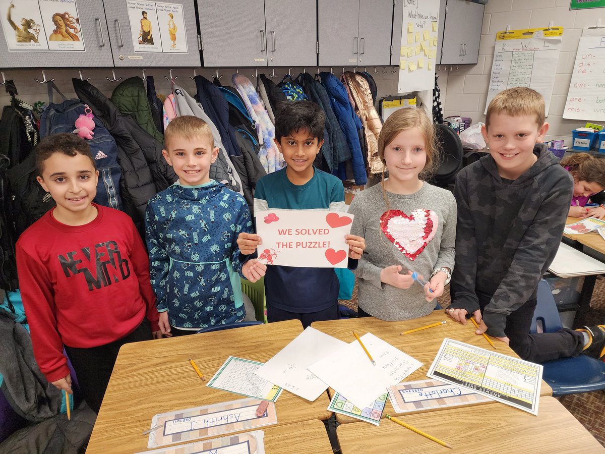 Happy Valentines Day! These smart 3rd graders were able to solve all of the puzzles to "Escape" from their Valentines party! #sd113a #RebelPride