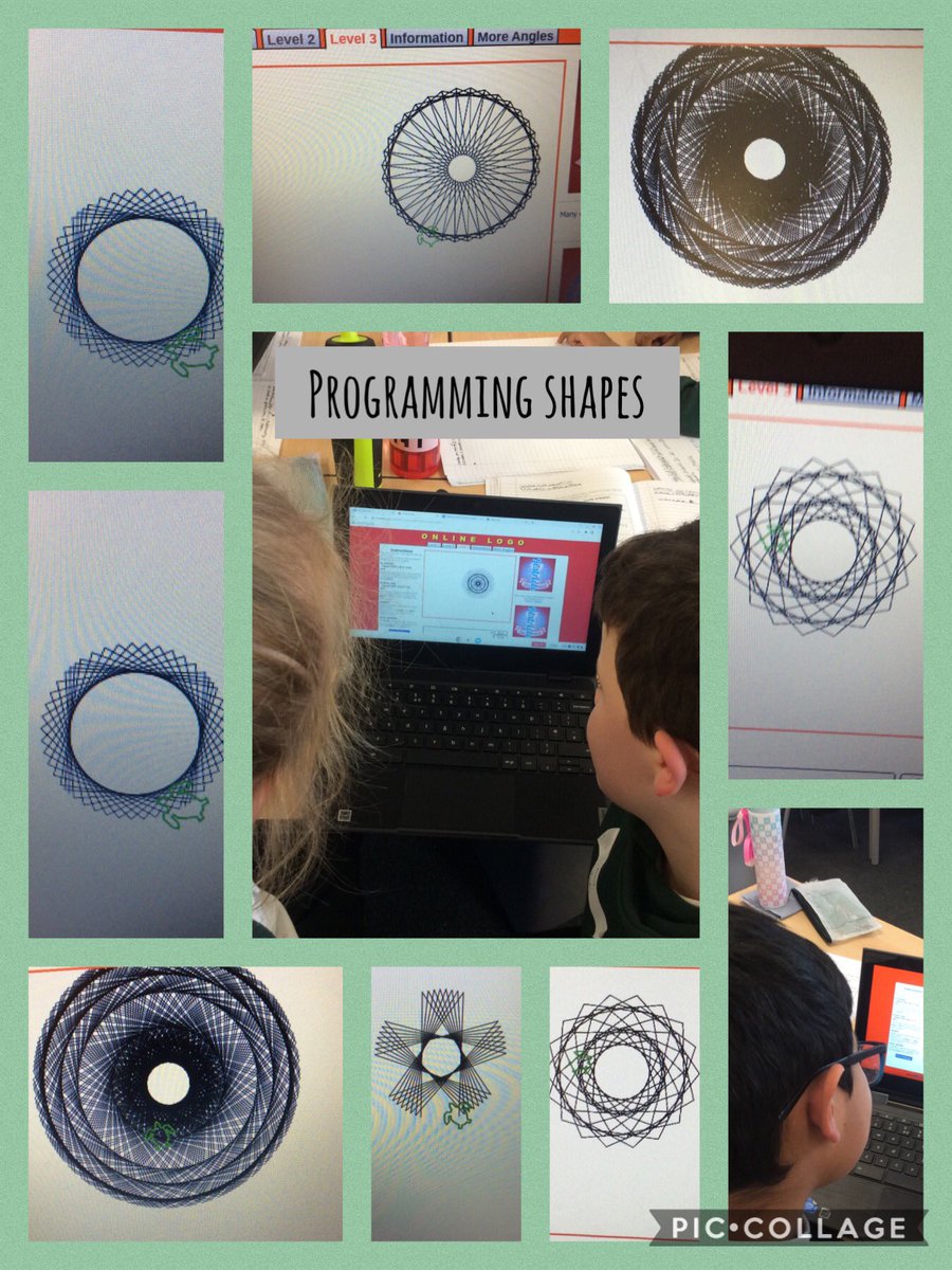 Year 4 have been using the code that they have learnt to create shapes using loops. <a href="/ComputingBedfo1/">Computing @ Bedford Drive</a> <a href="/bedford_maths/">BedfordDrMaths</a>