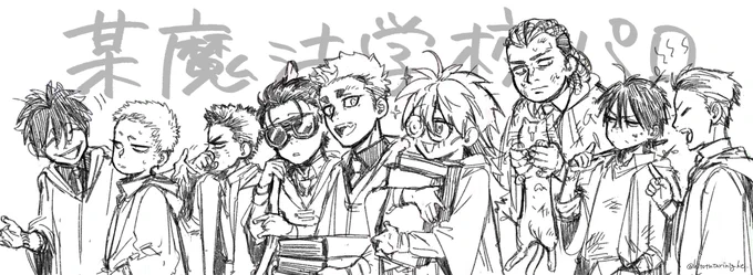 創作軍人 #紙面の軍人たち ※某魔法学校パロ「みんな同級生世界線だったら」パトリエラとジンくんの組分けを最後まで悩んだけど、こうな気がする。みんな学生生活を謳歌してくれええええ!!! 
