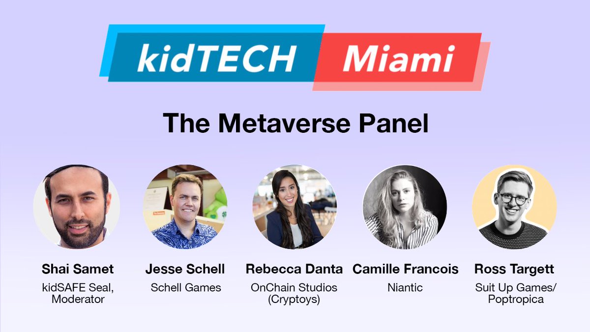 Super excited that Suit Up Games’ Director will be speaking on today’s Metaverse panel with leaders from @kidsafeseal, @schellgames, @OnChainStudios & @NianticLabs, to break down the Metaverse and explain how brands can take advantage of its opportunities #KidTECH