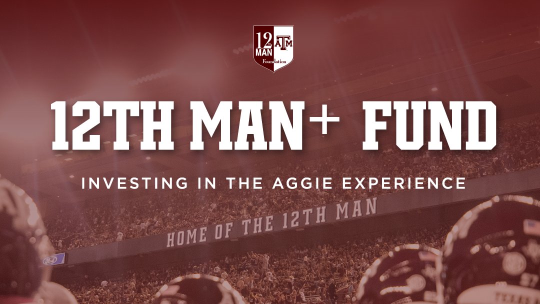 We are excited to announce the launch of the 12th Man+ Fund, a new avenue of support aimed to further our mission while enhancing the #TAMU student-athlete experience. Learn more: aggi.es/3YzK9u5