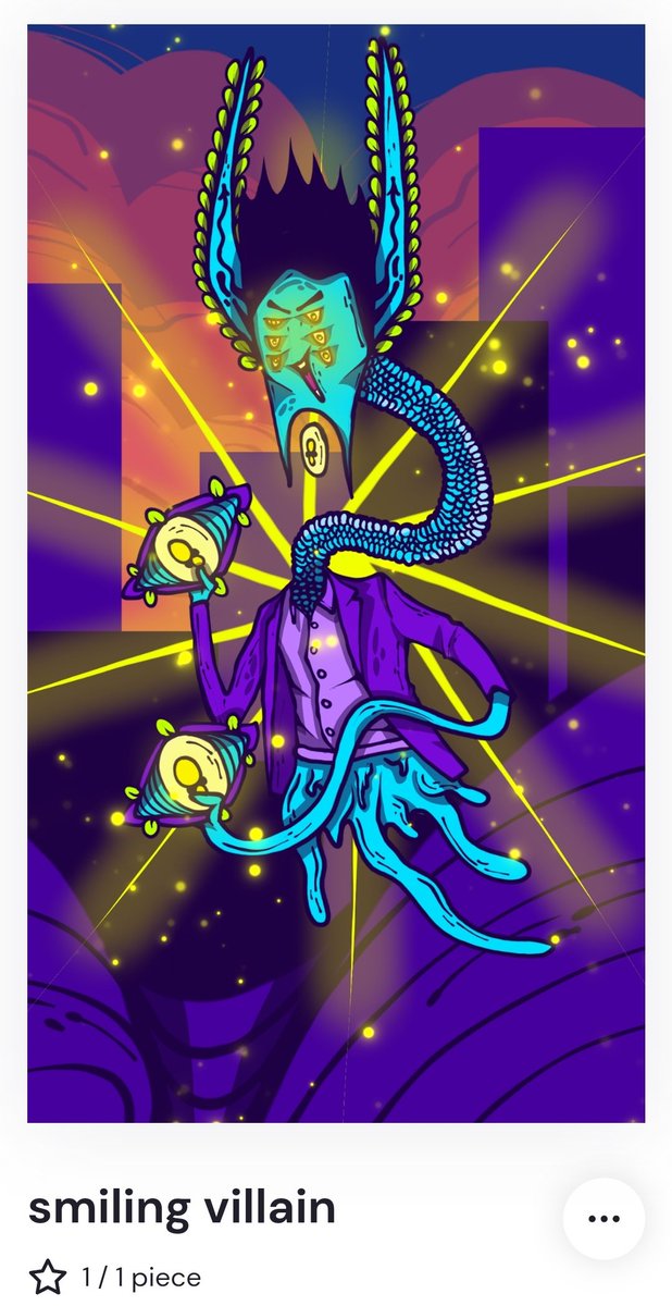 Auction start on <a href="/formfunction/">Formfunction</a> 🤘✨
.
"Smiling villain"
Reserve price : 0.2 SOL
24 hours
.
Drop your bid here 👇
formfunction.xyz/@Rafia/JDBP9Xw…
.
<a href="/NFTindonesia_/">NFTindonesia</a> 
#solana #solananft #SolanaCommunity #formfunction