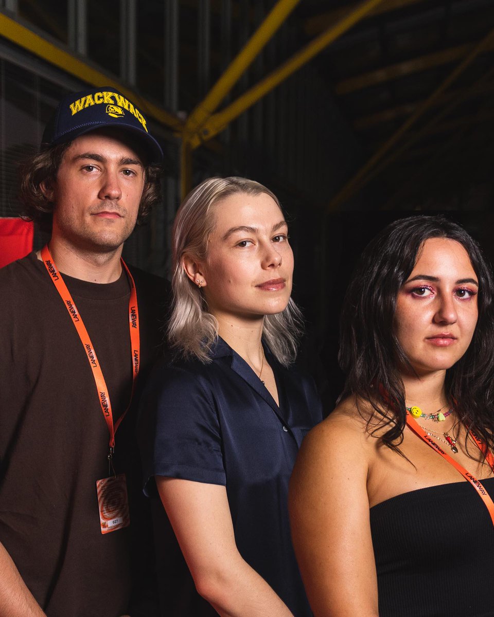 ThePhoebeRoom's tweet photo. 📸 | Phoebe and Marshall with @triplej hosts backstage at Laneway festival https://t.co/eh8jgmjBMK