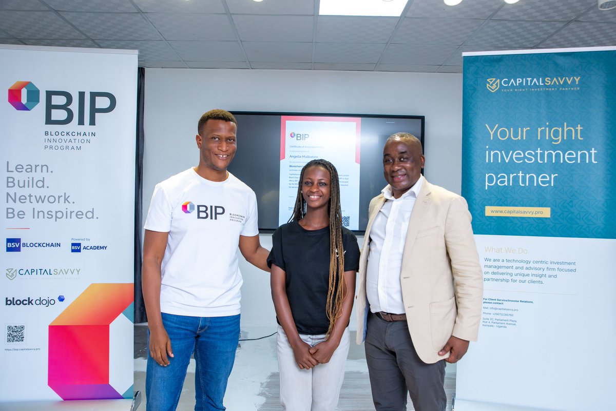 AMulikatete's tweet photo. We successfully concluded the 10 weeks Blockchain Innovation Program which was the first cohort in ug. We were introduced   on how to build solutions on BSV Blockchain and this enabled us to expand our knowledge about Blockchain technology. #blockchaintechnology 
#BIP2023 https://t.co/tlC5uqe35V