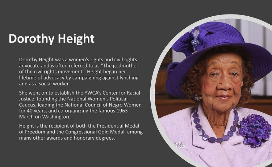 UGASocialWork's tweet photo. Today we remember Dorothy Height, a social worker who advocated for women's rights and civil rights. Known as "The godmother of the civil rights movement," her legacy of advocacy and service can still be felt today. #blackhistorymonth2023 #blackhistorymonth #socialwork https://t.co/VUSAYRIfJ1