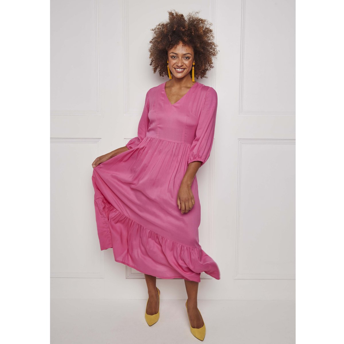 My project for this month's <a href="/LoveSewingMag/">Love Sewing</a> is this tiered dress. A perfect style to make in viscose or a slightly heavier tencel fabric  would also work well. This one is on my make list. What's on your make list? #lovesewingproject #freepattern