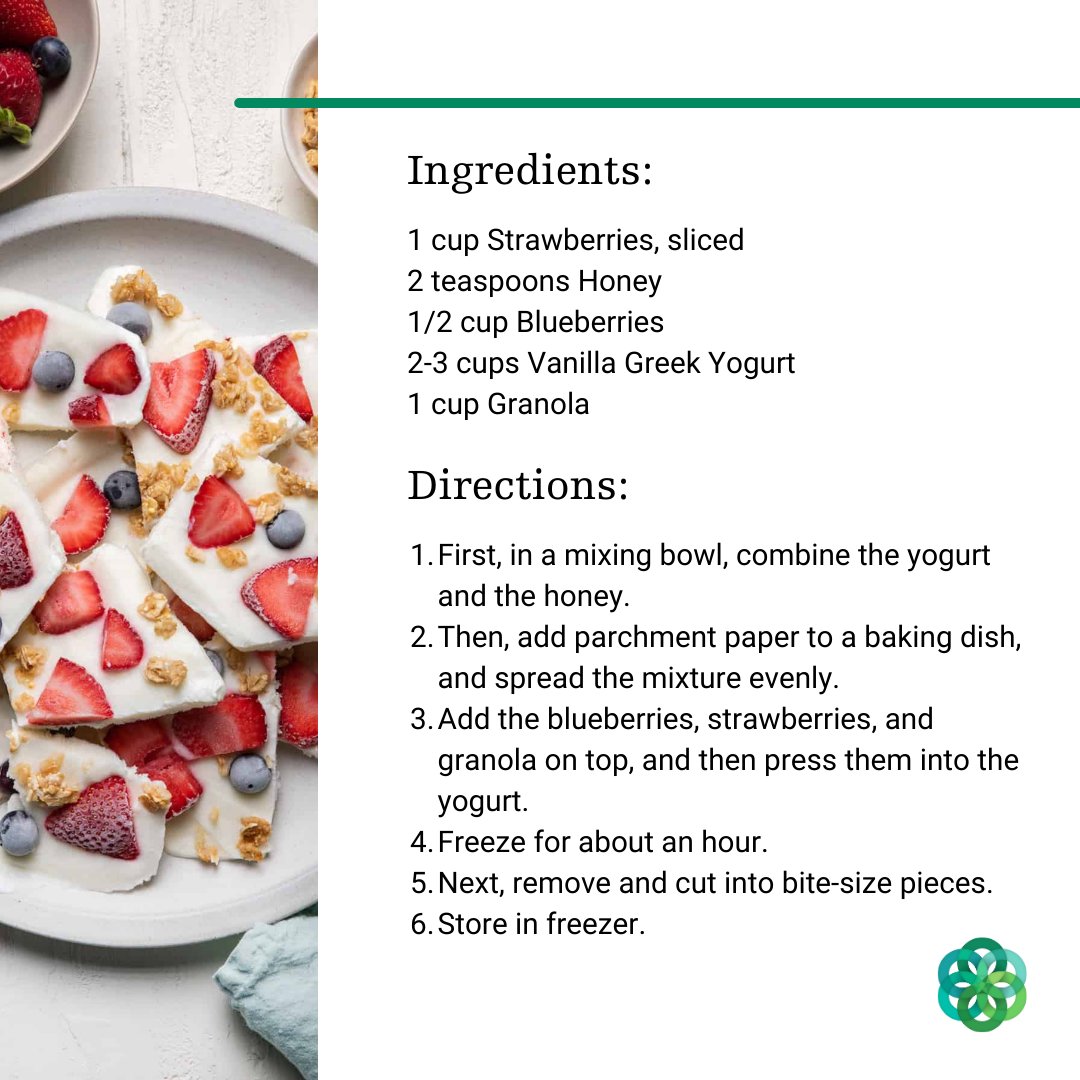 Just the right amount of sweetness and a yummy touch of yogurt in this one that you're sure to love!

#yogurt #recipesforkids #kidsnacks #healthyforkids #healthforkids #knightwellness #drcandiceknight #drknight #wellness #nutritionist #healthylifestyle