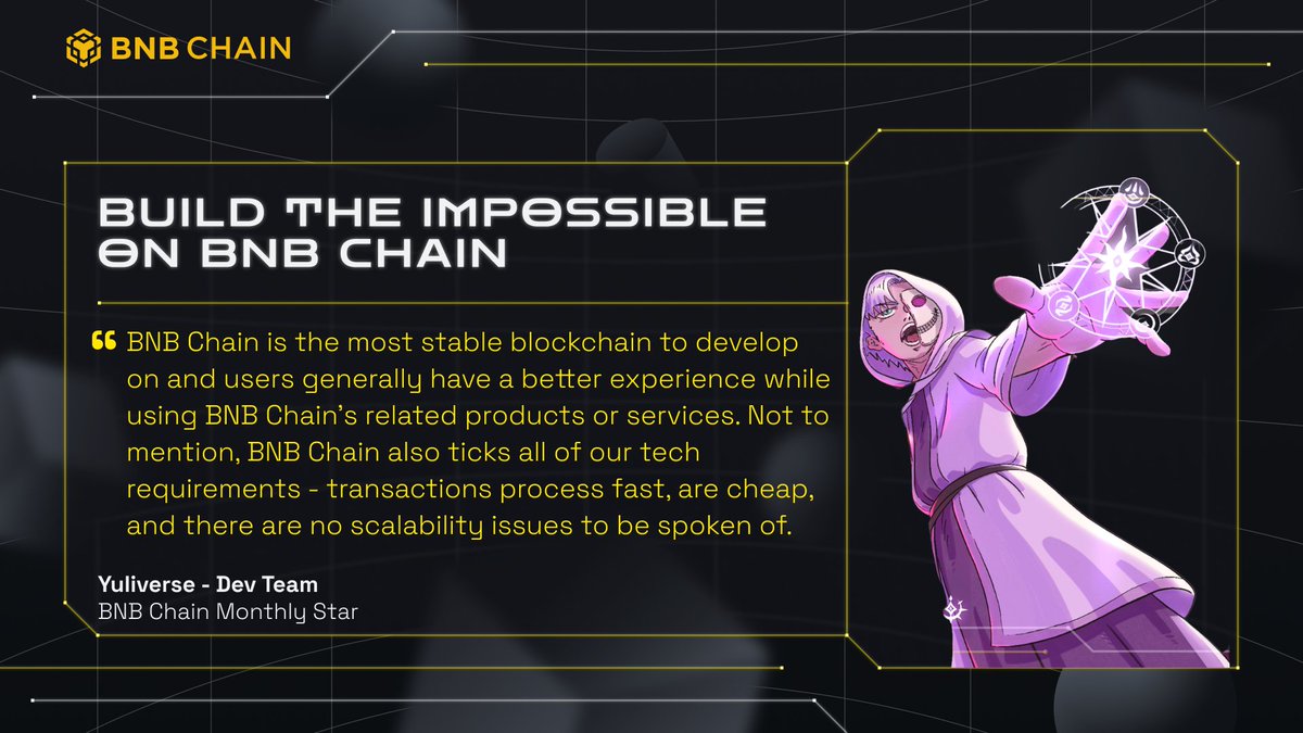 BNBChainDevs's tweet photo. BNB Chain: the strongest blockchain for all your Web3 development needs 😤

But don't take our word for it! See what @TheYuliverse has to say about their experiencing building our platform ⤵️

https://t.co/JuoEShDu7w https://t.co/n8PgOSwswK
