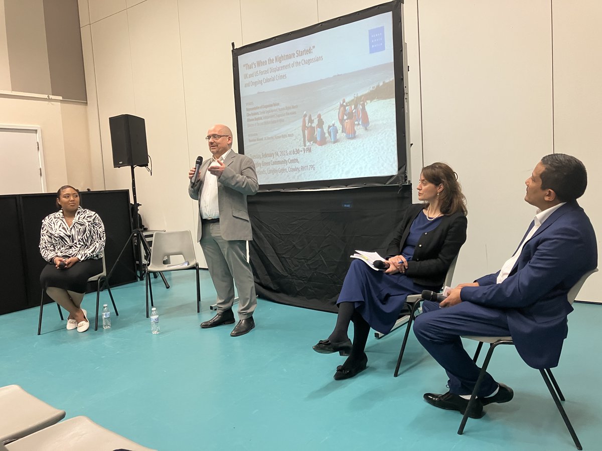 ChagossianVoic2's tweet photo. It was a pleasure to welcome @hrw team to Crawley for the pre-launch event for the Chagossian community.  We welcome the report and thank them for their hard work and friendship and the recognition of Chagossian indigineity. https://t.co/hhfH7C7TqK