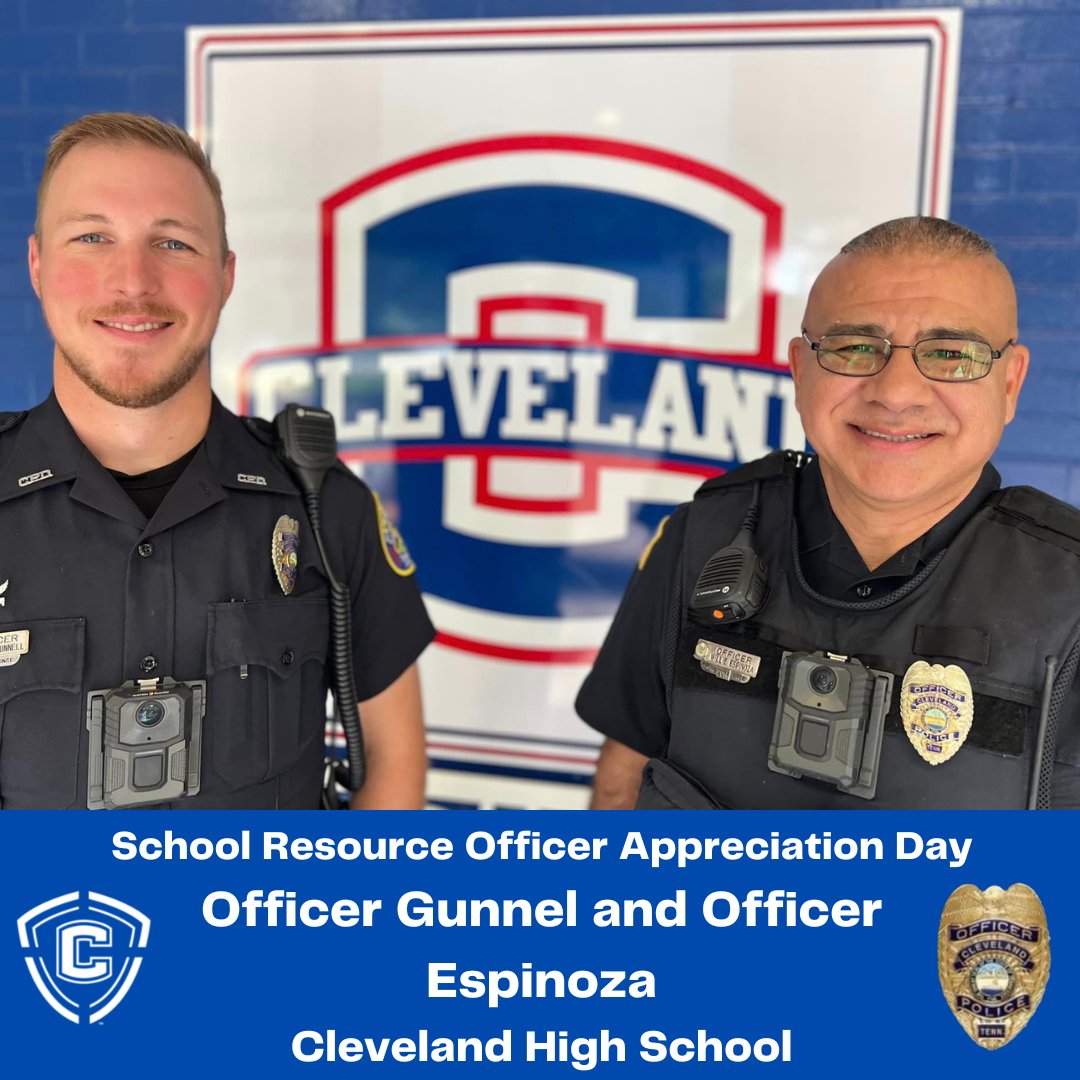 clevecityschool's tweet image. Today is National School Resource Officer Appreciation Day! We would like to recognize the positive impact #SROs have on our students and staff in Cleveland City Schools! Thank you for keeping our schools safe 💙