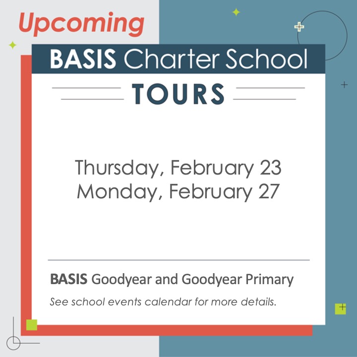BASISGoodyear's tweet photo. Interested in checking out our school? Here are some upcoming tours! Reserve your spot today at https://t.co/lHFRXFQbPp https://t.co/7H0wHLa0aS